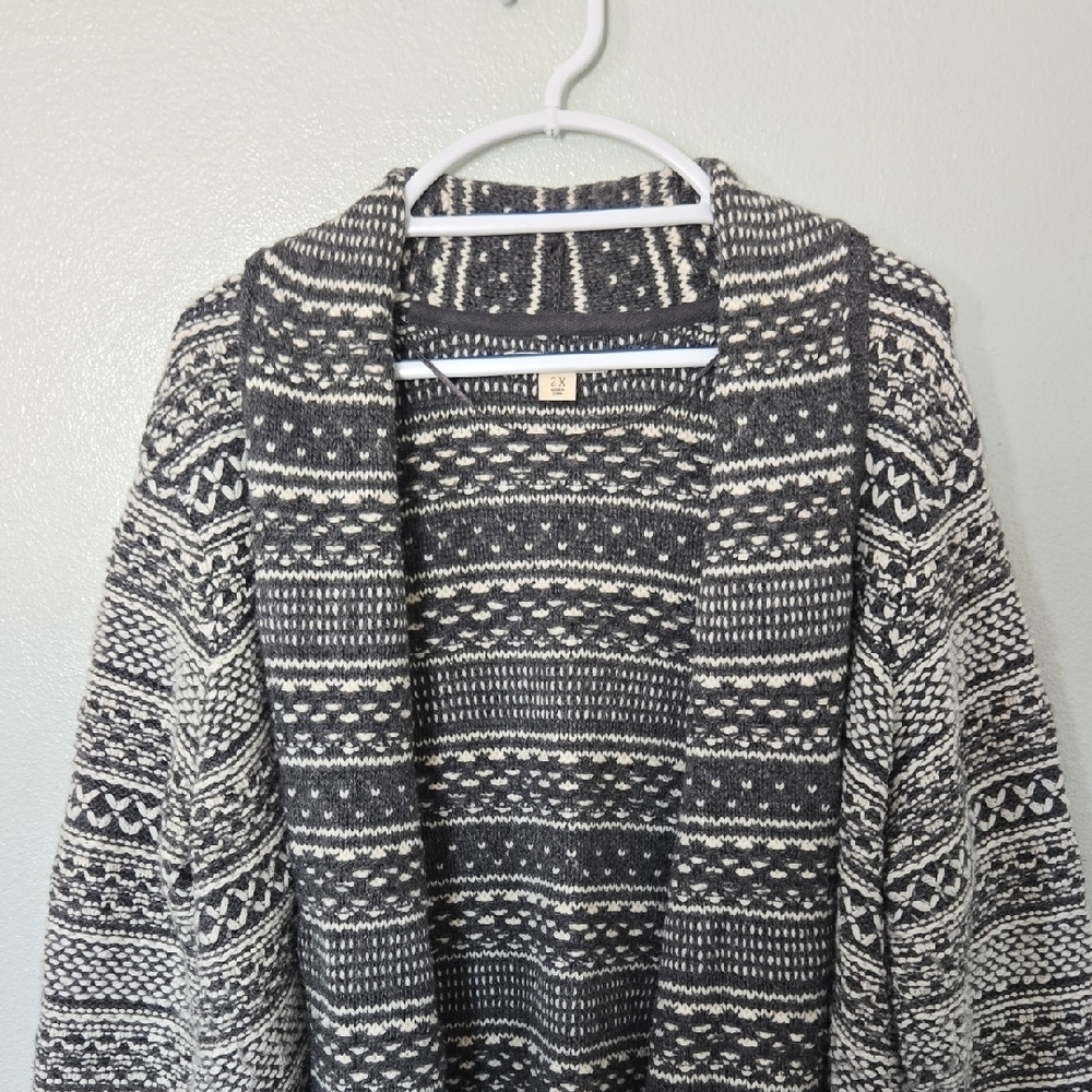 Ruff Hewn | Wool Blend Gray Cardigan Sweater Size 2X